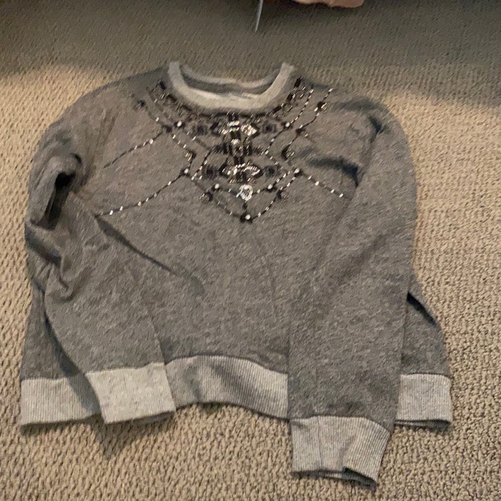 Abercrombie crew neck sweatshirt w/ rhinestones